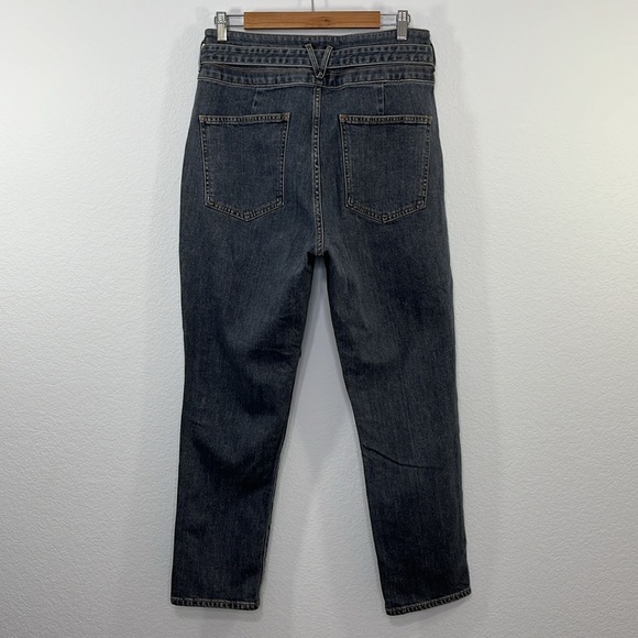 Veronica Beard Logan Belted High Rise Straight-Leg Jeans in‎ Kodiak size 31 - Picture 4 of 11